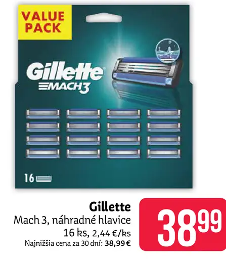 Gillette Mach3 náhradné hlavice