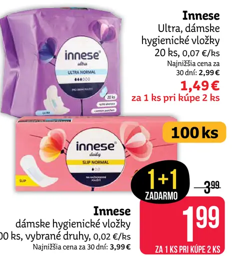 Innesse Ultra dámske hygienické vložky