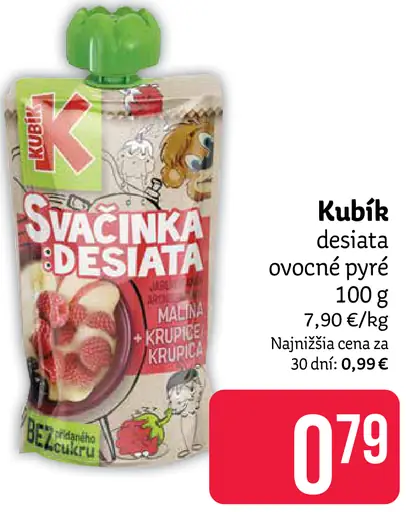 Kubík desiata ovocné pyré