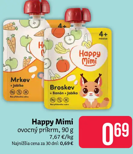 Happy Mimi ovocný príkrm Mango