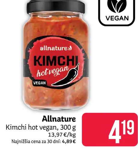 Allnature Kimchi hot vegan