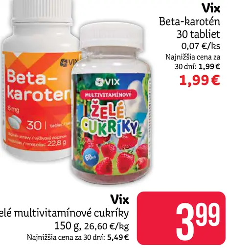 Vix Beta-karotén, 30 tabliet