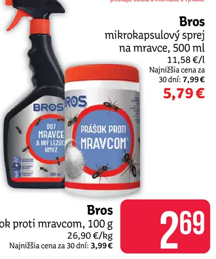 Bros mikrokapsulový sprej na mravce