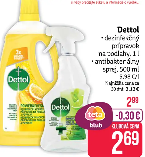 Dettol dezinfekčný prípravok na podlahy