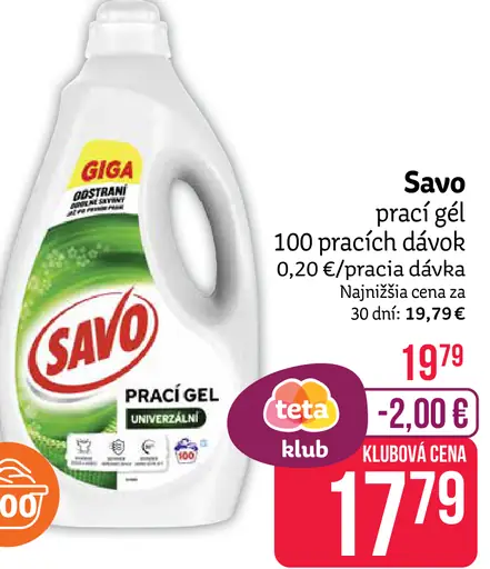 Savo prací gel