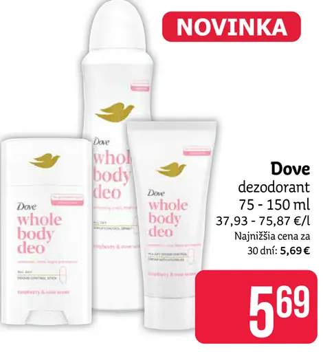 Dove deodorant sprej