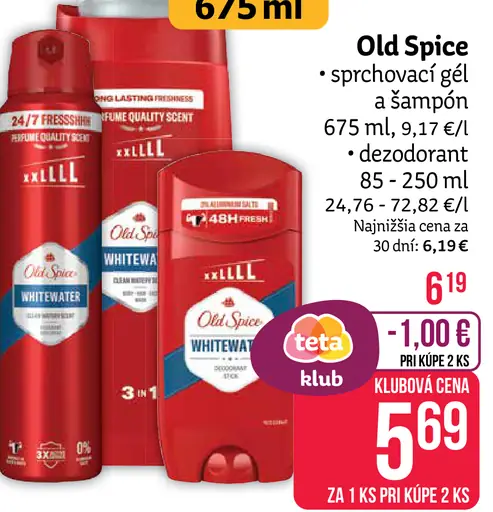 Old Spice sprchovací gél a šampón, dezodorant stick
