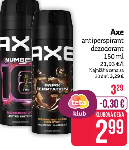 Axe antiperspirant deodorant