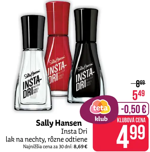 Sally Hansen Insta Dri lak na nechty, rôzne odtiene