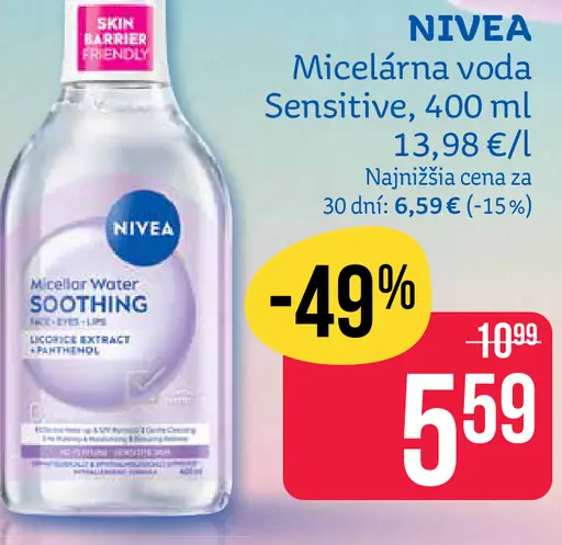 Nivea Sensitive micelárna voda
