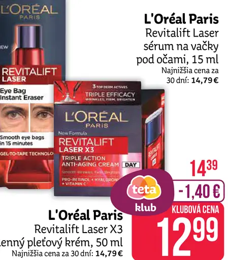 L'Oréal Paris Revitalift Laser X3 denný pleťový krém