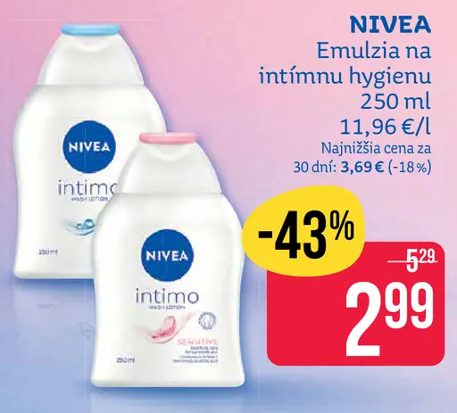 Nivea Emulzia na intímnu hygienu