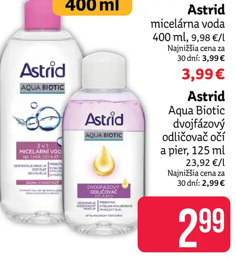 Astrid Aqua Biotic dvojfázový odličovač očí a pier