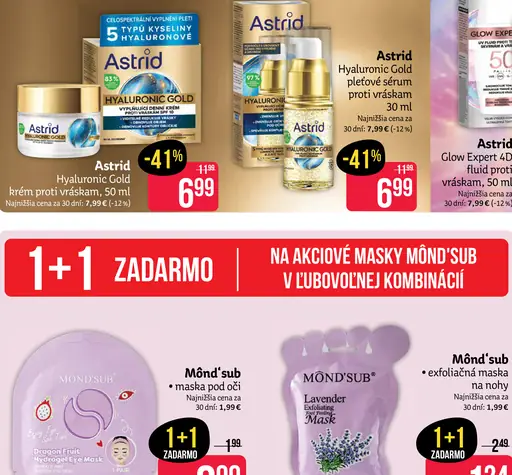 Astrid Hyaluronic Gold krém proti vráskam
