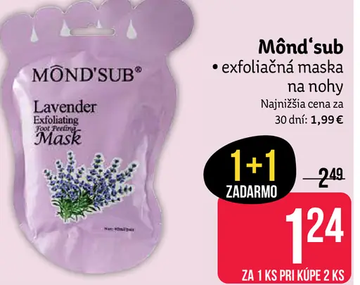 Mônd'Sub exfoliačná maska na nohy