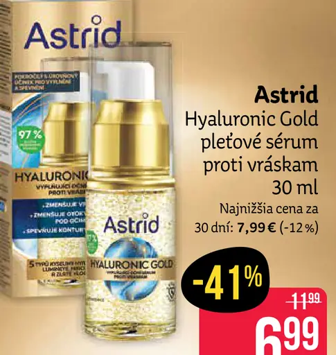 Astrid Hyaluronic Gold pleťový sérum