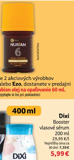 Nubian olej na opaľovanie v spreji SPF 20