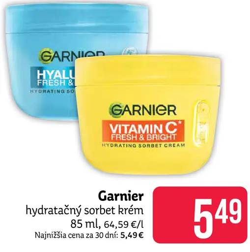 Garnier hydratačný sorbet krém Vitamin C