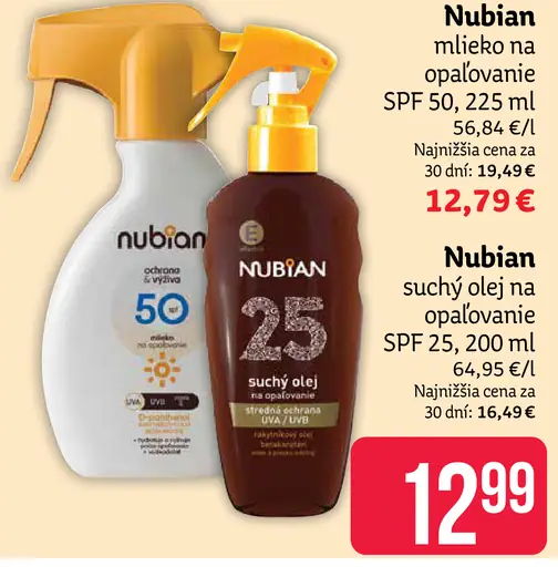 Nubian mlieko na opaľovanie SPF 50