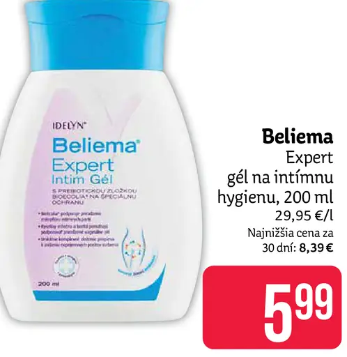 Balíček Beliema Expert gél na intímnu hygienu