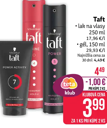 Taft lak na vlasy