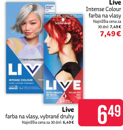 Live Intense Colour farba na vlasy