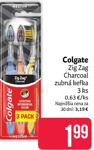 Colgate Zig Zag Charcoal zubná kefka
