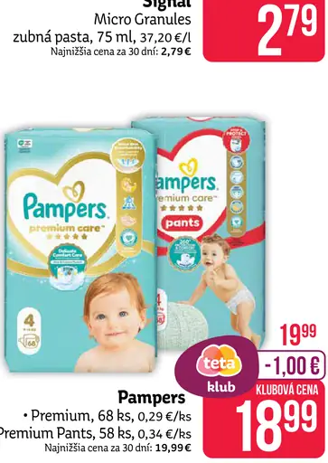 Pampers Premium alebo Premium Pants plienky