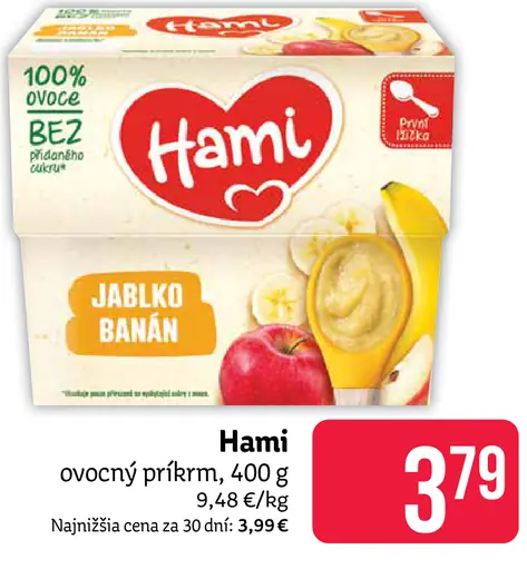 HAMI príkrm Jablko banán jahoda