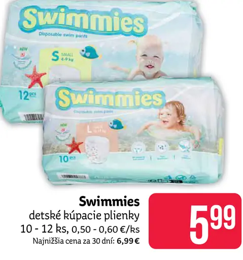 Swimmies detské kúpace plienky