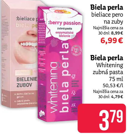 Biela Perla zubná pasta