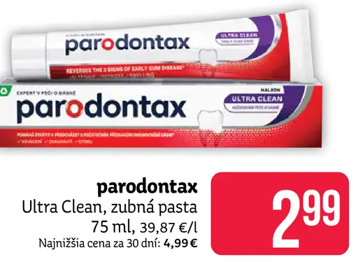 Parodontax Ultra Clean zubná pasta