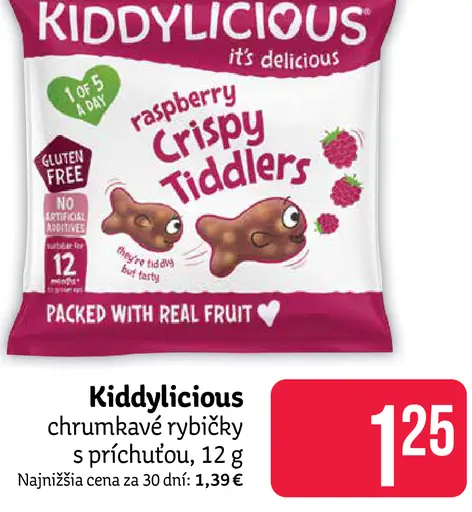 Kiddylicious chrumkavé rybičky s príchuťou