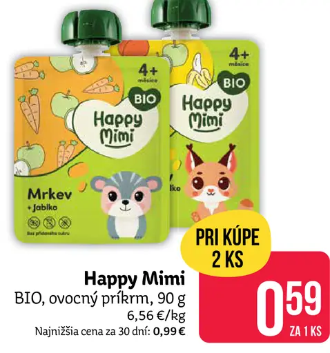 Happy Mimi BIO ovocný príkrm