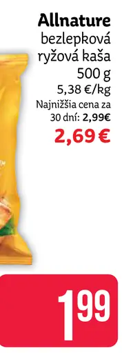 Allnature ryžová kaša