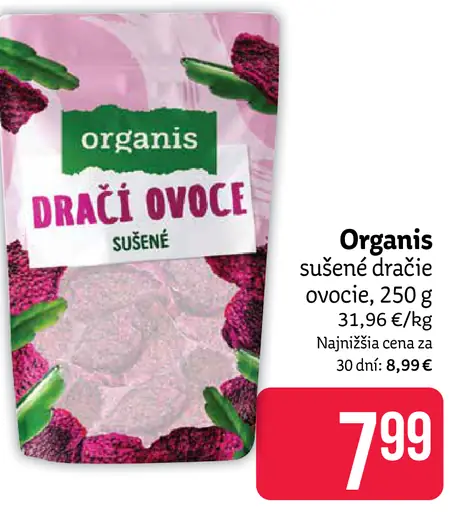 Organis sušené dračie ovocie