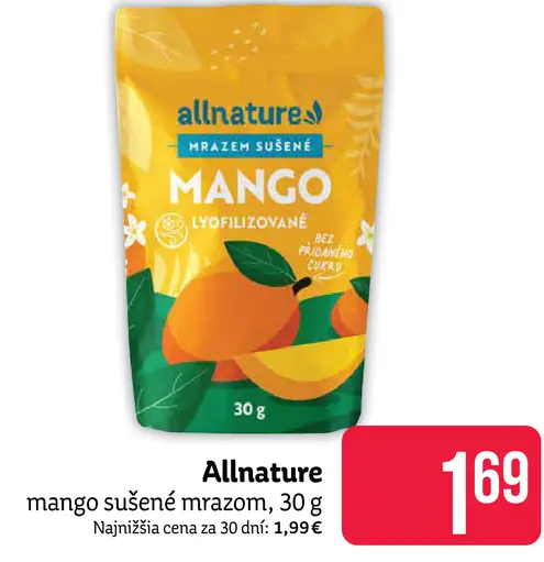 Allnature mango sušené mrazom