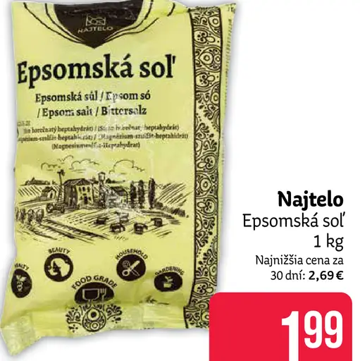 Najtelo epsomská soľ