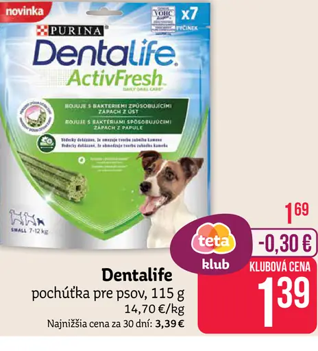 Purina Dentalife pochúťka pre psov