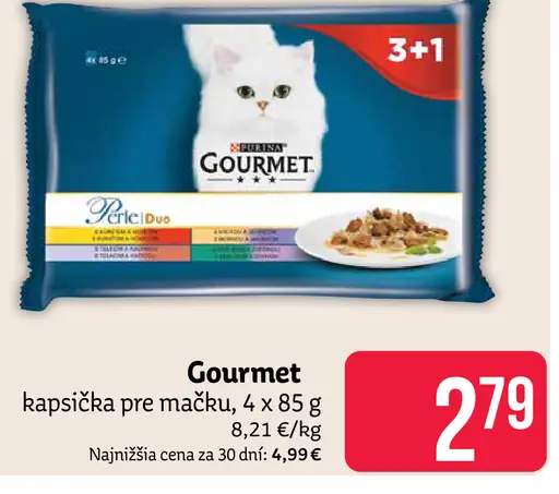 Gourmet kapsička pre mačku 3+1