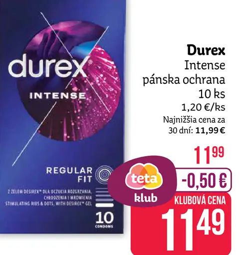 Durex Intense pánska ochrana