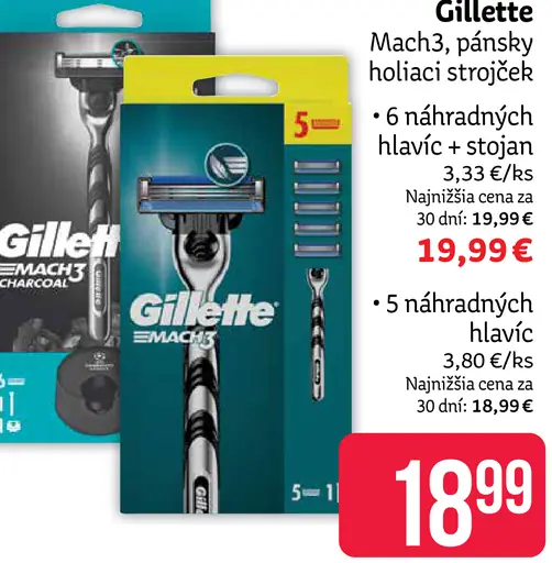 Gillette Mach3 holiaci strojček s náhradnými hlavicami