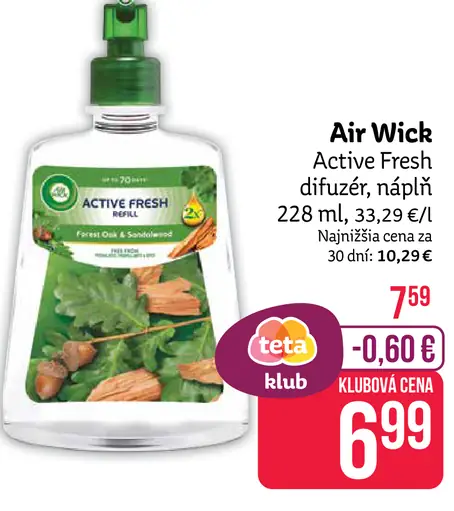 Air Wick Active Fresh difuzér + náplň