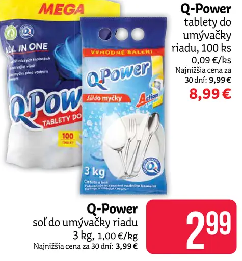 Q-Power tablety do umývačky riadu
