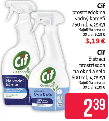 Cif čistiaci prostriedok na okná a sklo