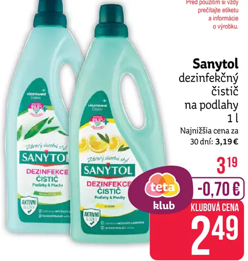 Sanytol čistič na podlahy