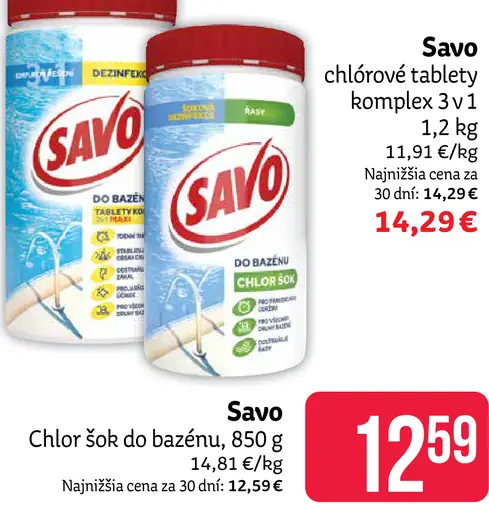 Savo chlórové tablety komplex