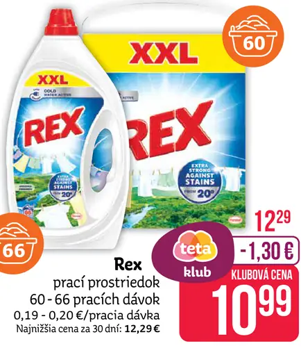 Rex prací prostriedok