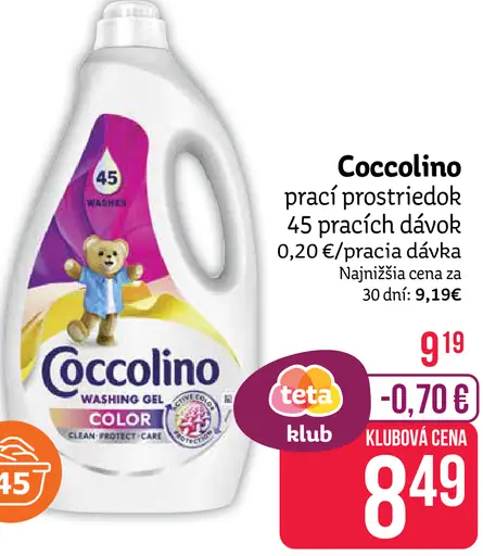 Coccolino prací prostriedok - color
