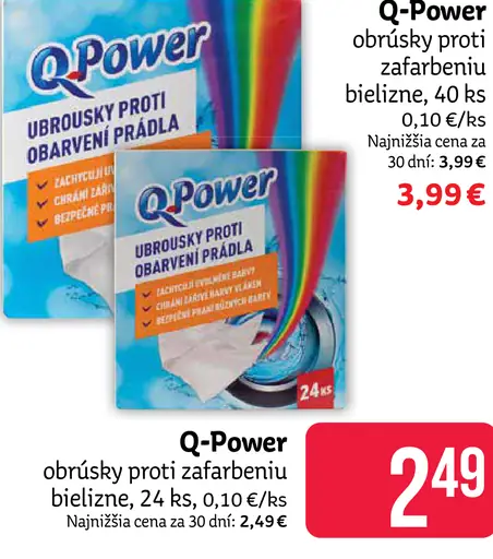 Q-Power obrúsky proti zafarbeniu